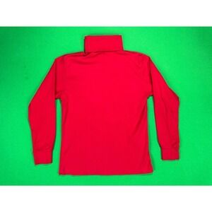 Vintage Eddie Bauer Turtleneck Women's Medium Red Long Sleeve Made in USA 90s